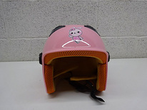 Детский мотоциклетный шлем для девочек розовый зайка