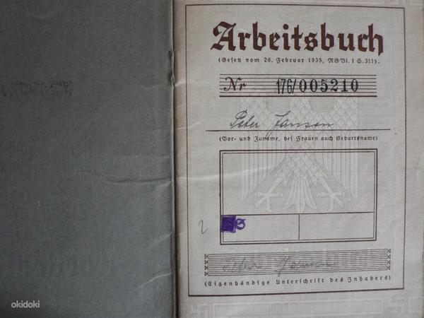 Трудовая книжка, Германия 1935 г (фото #2)