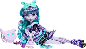 MONSTER HIGH Puppe und Sleepover Zubehör, Twyla Puppe (4 foto / 5)