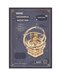 ROKR Starry Night Mechanical Music Box 3D Wooden Puzzle (3 foto / 3)