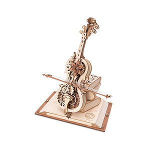 ROKR Magic Cello Mechanical Music Box 3D Wooden Puzzle (2 foto / 6)