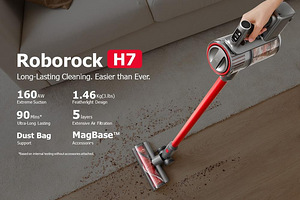 Новая модель Xiaomi Roborock H7 пылесос 160AW, 80Wh, 90min (1 фото из 10)