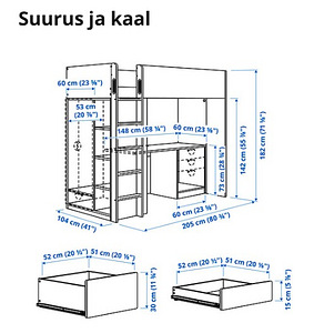 Narivoodi kirjutuslauaga IKEA (2 foto / 2)
