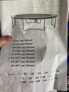 Batuut 427 cm koos redeli ja võrguga- vähekasutatud (4 foto / 4)