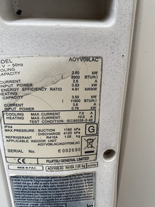 Õhksoojuspump fujitsu AGYV12LAC (3 foto / 4)