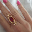 Золото 585 *, очень необычное кольцо с рубином 7,08 г, размер 17,5 (фото #5)