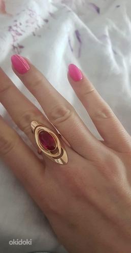585* kuld, väga eriline rubiiniga sõrmus 7.08g, suurus 17.5 (foto #5)