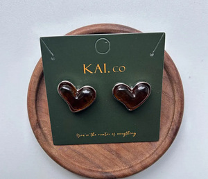 The Baltic Amber Heart / kõrvarõngad (2 foto / 2)