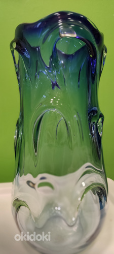 Tarbeklaasi sinine vaas "Ira", autor Eino Mäelt tarbeklaas (foto #5)