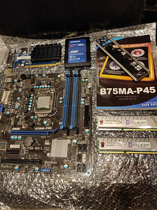 Xeon E3 1230v2 (~ i7 3770), 8GB DDR3 1600MHz, MSI B75MA-P45 (1 foto / 4)