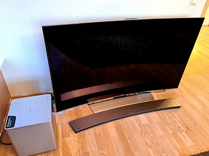 SAMSUNG TV (UHD, 4K, 65" Curved, 3D, + SOUNDBAR) +SUBWOOFER (1 foto / 10)