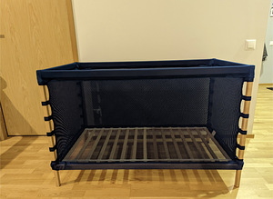 IKEA FLITIG beebivoodi / maneež – sinine, võrkkang (1 foto / 6)
