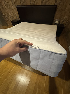 IKEA Vesteröy madrats 180x200cm jäik/ hele sinine (6 foto / 6)