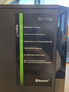 Acer Aspire TC-1760 – GTX 1660 SUPER + i5-12400 mänguarvuti (3 foto / 4)