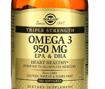 Solgar, Omega 3, 950 mg, Triple strentgh/եռակի ազդեցության