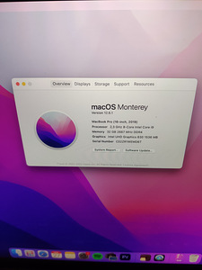 MacBook pro 16" 1TB 32gb RAM i9 2.3ghz (3 foto / 5)