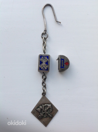 Tsaari-Venemaa. Nimeline hõbedane ohvitseri medaljon.