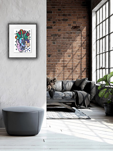 Абстрактный рисунок маркером, 21 × 28 см (2 фото из 2)