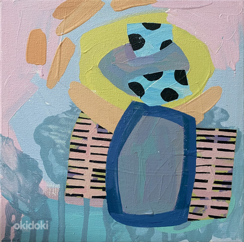 Abstraktne maal, akrüül lõuendil, 20×20 cm