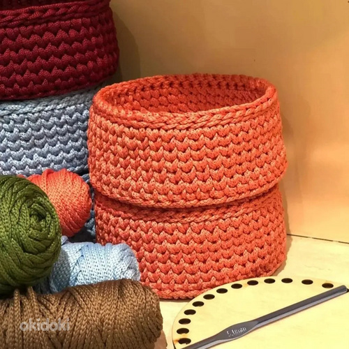 Տրիկոտաժե զամբյուղներ ցանկացած չափի և գույնի (1)