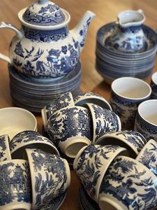 Churchill Set “Blue Willow” Vintage (1 foto / 8)