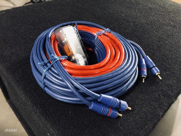 Усилитель blaupunkt 800 Вт + полосовой сабвуфер + кабели (фото #3)
