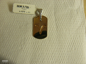 Ripats, kuld 585, 3,72g, TEEMAND 0,1CT+(7tk.) (1 foto / 1)
