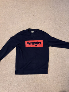 Wrangler кофта с большим лого на груди, темно-синяя (1 фото из 2)