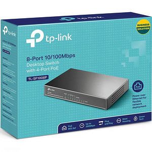 TL-SF1008P 8-Port 10/100Mbps Desktop Switch with 4-Port PoE+ (1 foto / 6)