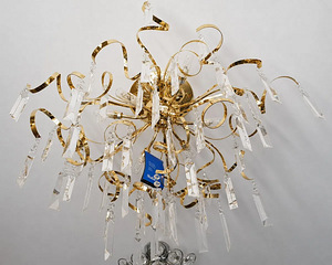 Elegantne kuldne lühter SHATTEN VALLY laelamp kristall (2 foto / 2)