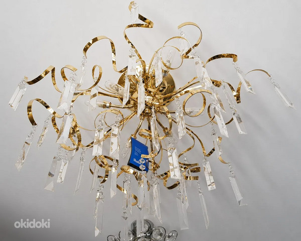 Elegantne kuldne lühter SHATTEN VALLY laelamp kristall