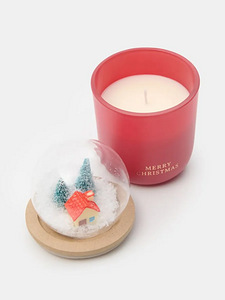 Lõhnaküünal “Merry Christmas” + dekoratiivne kuul lumega (2 foto / 3)