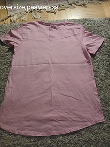 Футболка, розовая, oversize