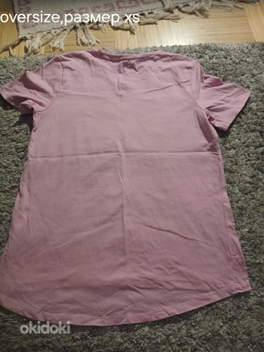 Футболка, розовая, oversize