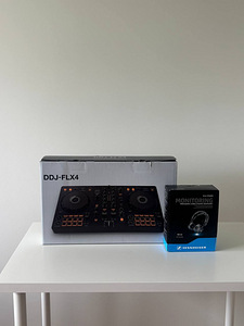 Pioneer DDJ-FLX4 - DJ-kontroller + Sennheiser HD 25 kõrvakla (2 foto / 4)