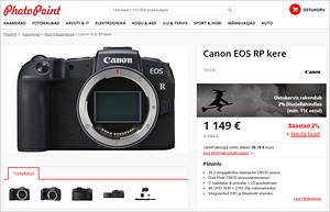 Canon EOS Rp (body) hübriidkaamera (10 foto / 10)