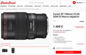 Canon EF 100mm f/2.8L IS Macro USM objektiiv (10 foto / 10)