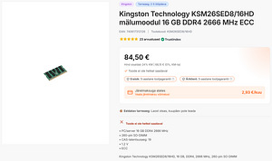Kingston KSM26SED8/16HD SO-DIMM 16GB DDR4 2666 MHz ECC (2 foto / 2)
