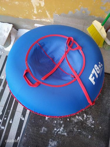 Тюбинг ватрушка snow tubing надувные санки 110 см F78 синий (фото #2)