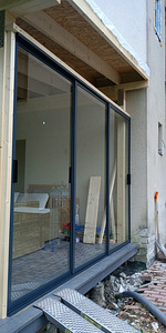 Terrassiklaasid L-2910 h-2190 mm hall/kirgas (1 foto / 7)
