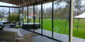 Terrassiklaasid L-2910 h-2190 mm hall/kirgas (3 foto / 7)