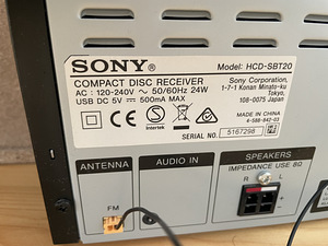 SONY SBT-20 (2 фото из 2)