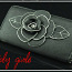 Новый красивый женский кошелёк с большой розой (фото #1)