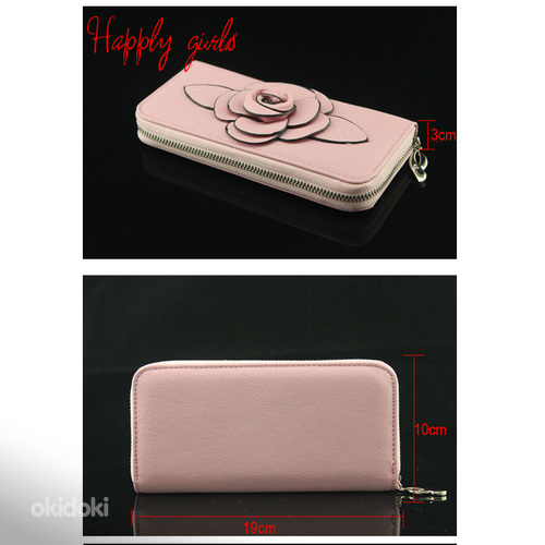 Новый красивый женский кошелёк с большой розой (фото #6)