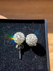 Hõbedaga kõrvarõngad shamballa (1 foto / 3)