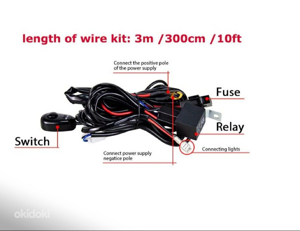 40A Wiring Harness Relay Loom Cable Kit. (foto #5)