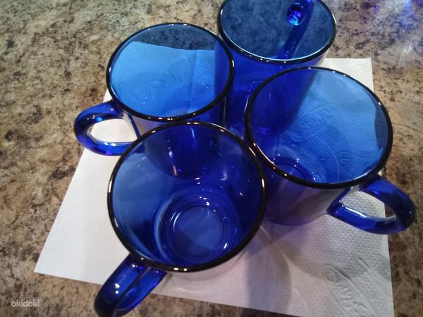 Синее стекло стаканы (фото #2)