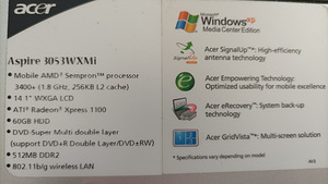 Acer Aspire 3050 (2 foto / 2)
