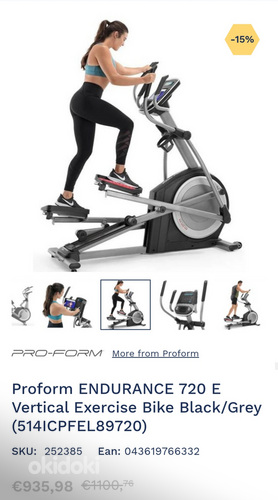 Elliptiline treenažőőr Proform Endurance 720E