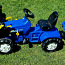 Laste pedaalidega traktor New Holland kopa ja järelkäruga (foto #1)